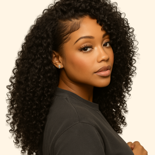 CURLY NATURAL BLACK WIG